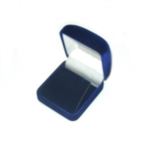 12 Blue Velvet Earring Pendant Jewelry Display Gift Boxes 2&#034; x 2 1/4&#034; x 1 1/4&#034;.H