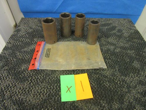 4 apex impact deep well socket 1&#034; 1-1/8&#034; 1-1/4&#034; 1-5/16&#034; 1/2&#034; drive pneumatic for sale