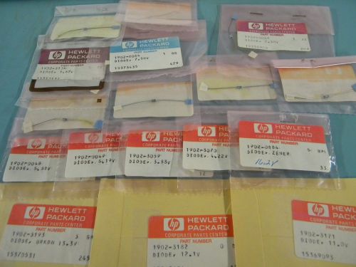 VARIOUS HP ZENER DIODES, 19 Voltage Values, 35 Doides, NEW-NOS