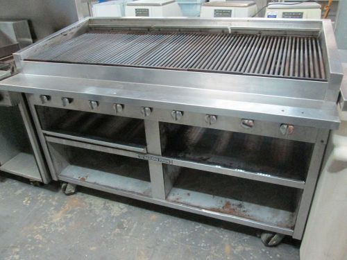 *used* bakers pride f-60gs char grill charbroiler - floor model - natural gas for sale