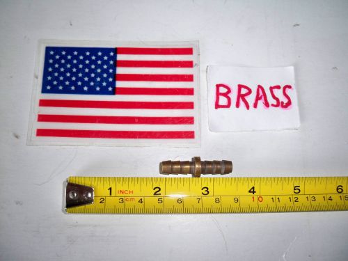 Solid brass barb fitting 1/4&#034;  x 1/4&#034; hose id  coupling air fuel water made usa for sale
