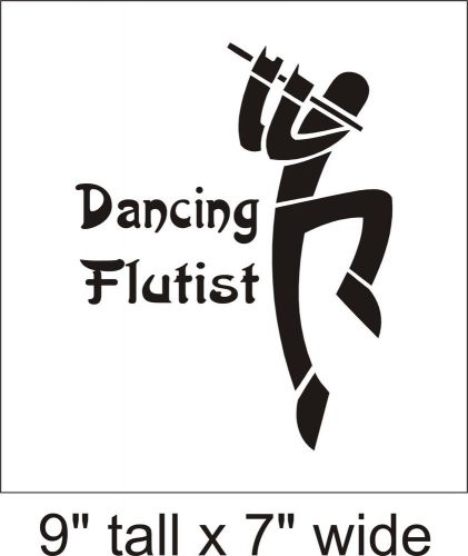 Dancing Flutist Decal Vinyl Car i Pad Laptop Window Wall Sticker-FA06