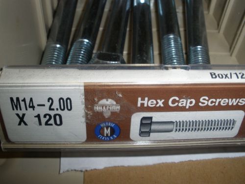 Hillman M14-2.00 X 120mm Hex head cap screw bolts zinc (5) total grade 8.8 M14