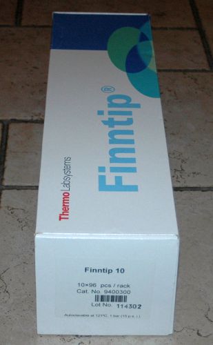 Rack of 10 Thermo Scientific 9400260 Finntip Universal Pipet Tip, 1 to 250mL NEW