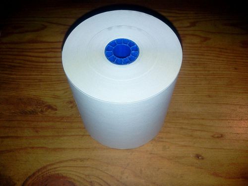 New roll of IBM credit card paper roll, white/canary yellow, 3 inch X 100 feet