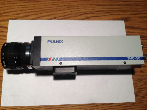 PULNIX Color CCD Camera TMC-50 with COSMICAR  16mm 1:1.4 lens, television lens.