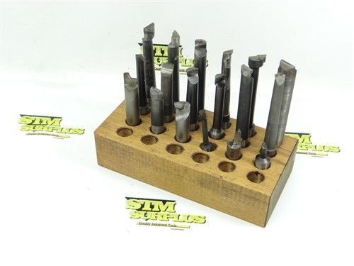 Lot of 18 carbide tipped assorted shank boring bars 2-1/8&#034; to 4-1/2&#034; for sale