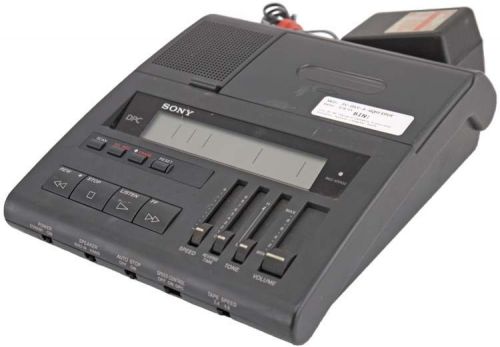 Sony bm-89 standard cassette transcriber dictation machine w/adapter parts for sale