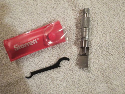 Starrett 208dz canco 5420 stainless steel can seam micrometer w/ ratchet thimble for sale