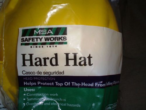 Two MSA Safety Hard Hats Yellow Model Number 00818068
