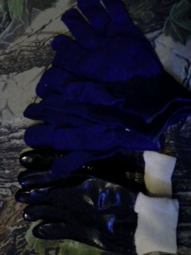 1 pair large rubber coated gloves, with 2 sets of liners