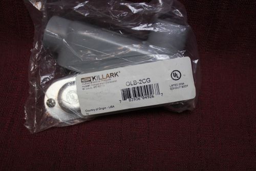 Killark olb-2cg  3/4&#034; aluminum olb conduit body, cover and gasket condulet new for sale
