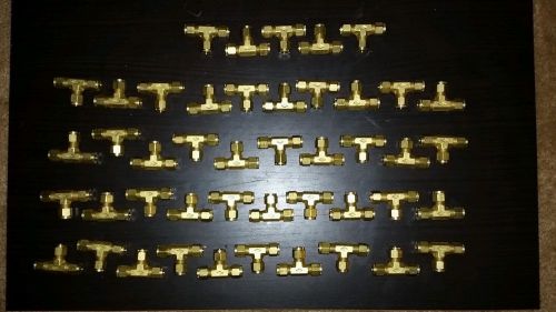 New imperial brass 1/4 tee union/64 series/lot of 45! swagelok cross ref b-400-3 for sale