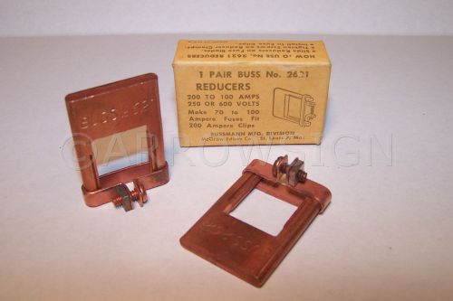 Bussmann 2621 fuse reducer • one pair • 200 to 100 amps / 250 or 600 volts • new for sale