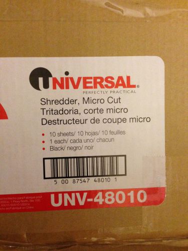 Universal UNV-48010 10-Sheet Micro-Cut Shredder - Brand New