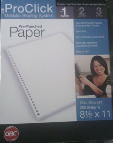 proclick pre punched paper white 250