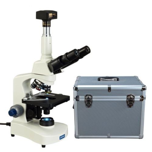 Omax 40x-2500x trinocular compound led microscope+aluminum case+14mp camera for sale