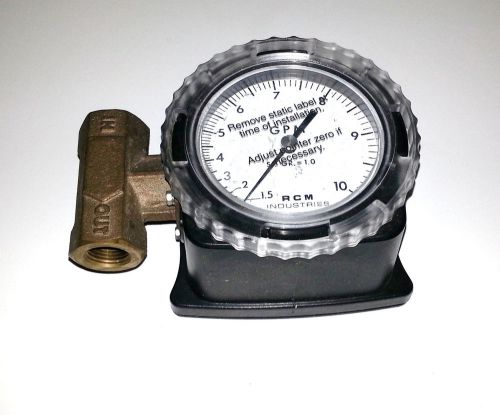 RCM Flow Meter 1/2-71-VDR-10 Flow-Gage Protect freezing liquid Gauge 180 PSI