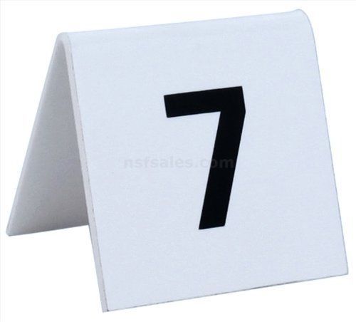 Star 26757 1 to 25 Tent Style Acrylic Table Numbers  2 by 1.7-Inch  White