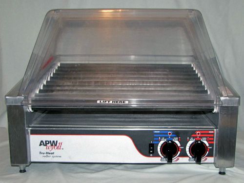 Apw wyott hot dog roller grill with sneeze guard hrs31s cooks 460 dogs per hour! for sale