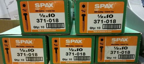 Spax 1/2 in. x 10 in. external hex flange hex-head lag screw (5 boxes) for sale