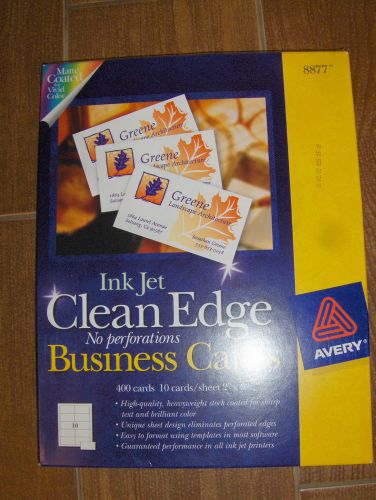 Avery Business Cards Ink Jet Matte Coated 330 Cards Blank Stationary Paper #8877