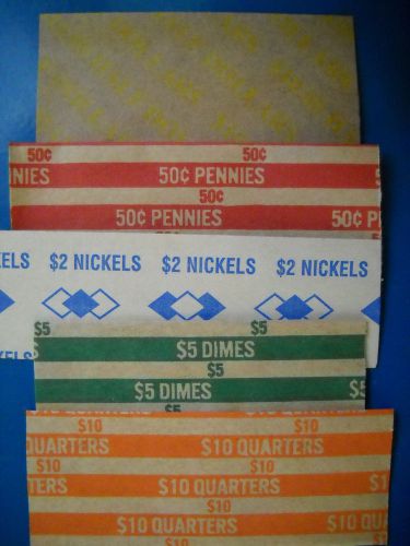 50 new paper coin wrappers your choice penny nickel dime quarter half dollar 50c