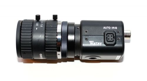 Watec mono ccd camera wat-502a 25mm computar 1:1.4 lens for sale