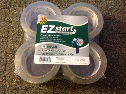 Duck ez start shipping//packing tape/ 4 rolls - 218 yards- fast ship - l@@k!!! for sale