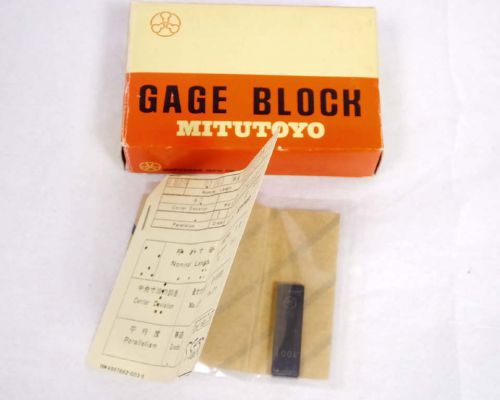 Mitutoyo 611121-22 .1001 Inch Steel Gage Gauge Block Grade 1 NEW NOS