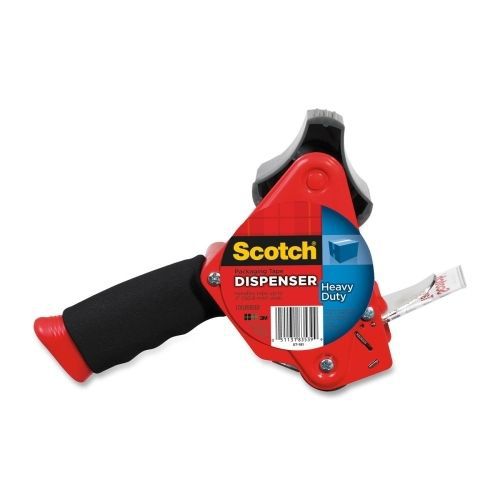 Scotch packaging tape dispenser  - refillable - soft grip  - red - mmmst181 for sale