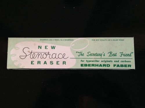 New Stenorace Eraser #1407 w/Brush Vintage Eberhard Faber - NOS