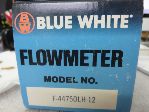 BW Blue White Flowmeter F-44750LH-12