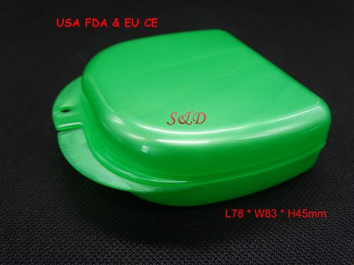 FDA CE  Dental  Denture  Box Retainer Case Teeth Container Pearl-Green DB03A