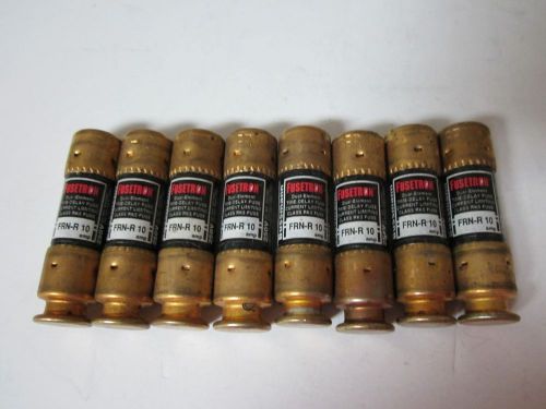 Lot of 8 cooper bussmann fusetron frn-r-10 fuse new no box frn-r 10 for sale