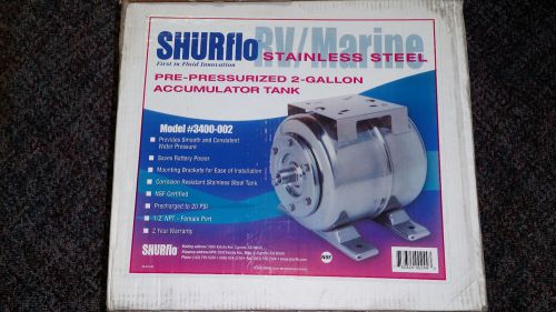 SHURflo 3400-002 2 gallon pre-pressurized  accumulator tank 20psi new quantity