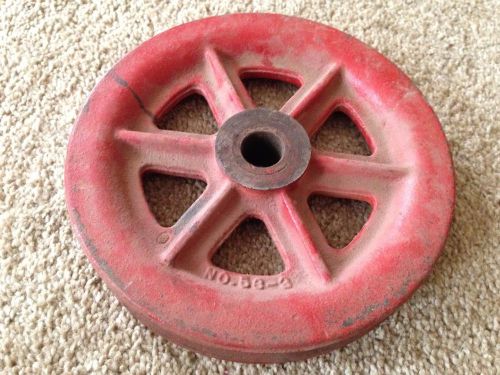 Red Heavy Duty Eight Inch Cast Iron Pulley No. 56-3 For Rope -- FREE SHIPPING!!!