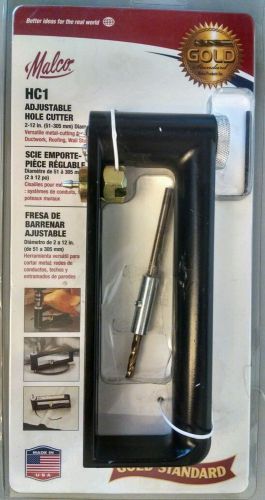 Malco model hc1 adjustable 2 - 12&#034; hole cutter gold standard hvac tool 3738515 for sale