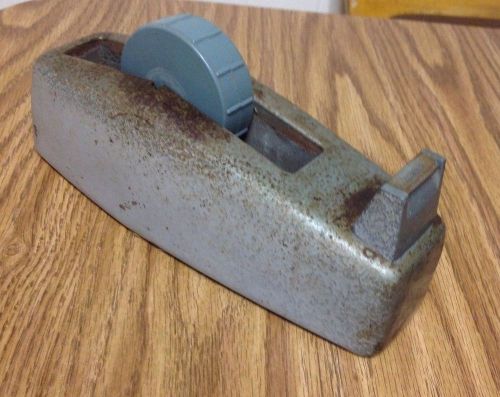 Scotch heavy duty tape dispenser industrial vintage metal 3&#034; core gray for sale