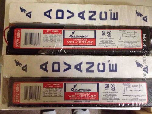 2 new philips advancevel-1p32-sc fluorescent ballast for (1) f32t8 or (1) f25t8 for sale