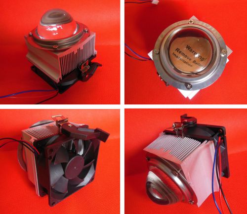 66mm Lens Reflector fixed Aluminium HeatSink Cooling Fans For 10-100W LED Lamp