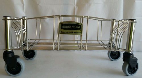 Rubbermaid slim jim stainless steel dolly 3553 for sale