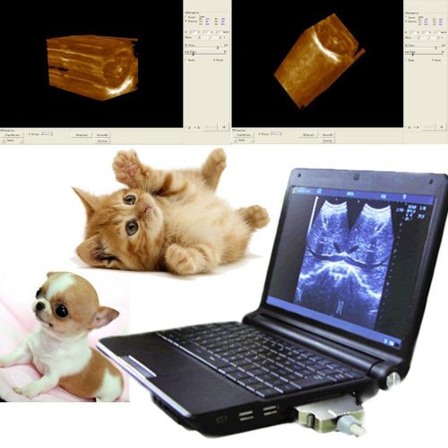 CE Veterinary VET Digital Laptop Ultrasound Scanner 5.0MHz Micro-Convex Probe 3D