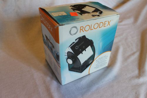 ROLODEX Mesh ROTARY Card File BLACK # 1734234   2 3/4   x 4 Cards NEW in Box