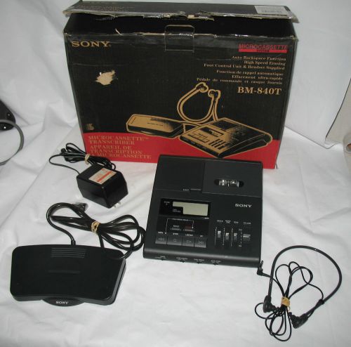 Tested Vg Little Used In Box SONY BM-840T DICTATION TRANSCRIPTION MACHINE