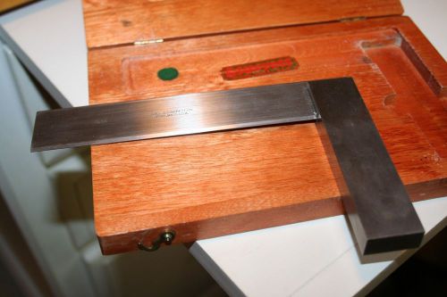 Starrett 55 6&#034; beveled edge precision square in original wood box for sale