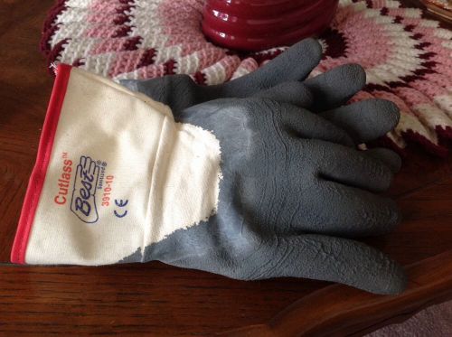 Cutlass Best &#034;Sanitized&#034; 3910-10 CE X LG Gray Texture Coated Gloves