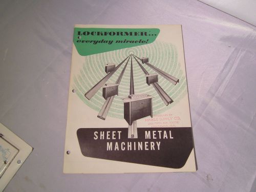 Vintage Lockformer Sheet Metal Machinery 27 Page Sales Catalog