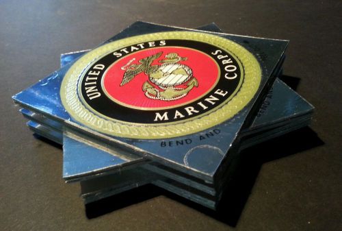 Patch: USMC United States Marine 50 Seal Emblem Circular 4-3/8 dia. decal s Gold