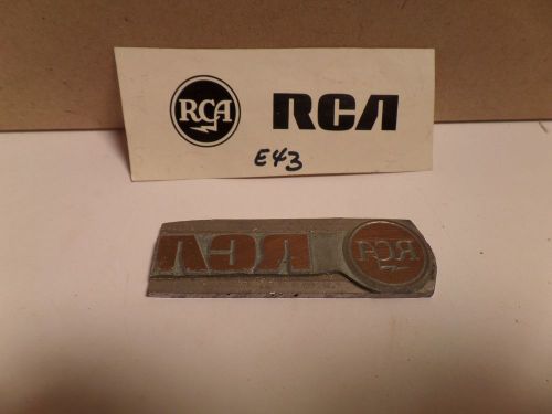 Vintage Printing Press Plate of RCA